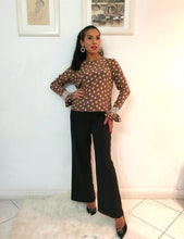 Charger l'image dans la galerie, Blusa a pois (poà) in seta pura