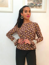 Charger l'image dans la galerie, Blusa a pois (poà) in seta pura