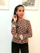 Charger l'image dans la galerie, Blusa a pois (poà) in seta pura