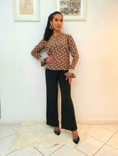 Charger l'image dans la galerie, Blusa a pois (poà) in seta pura