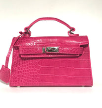 Load image into Gallery viewer, Borsa Mini Pink Stampa Cocco
